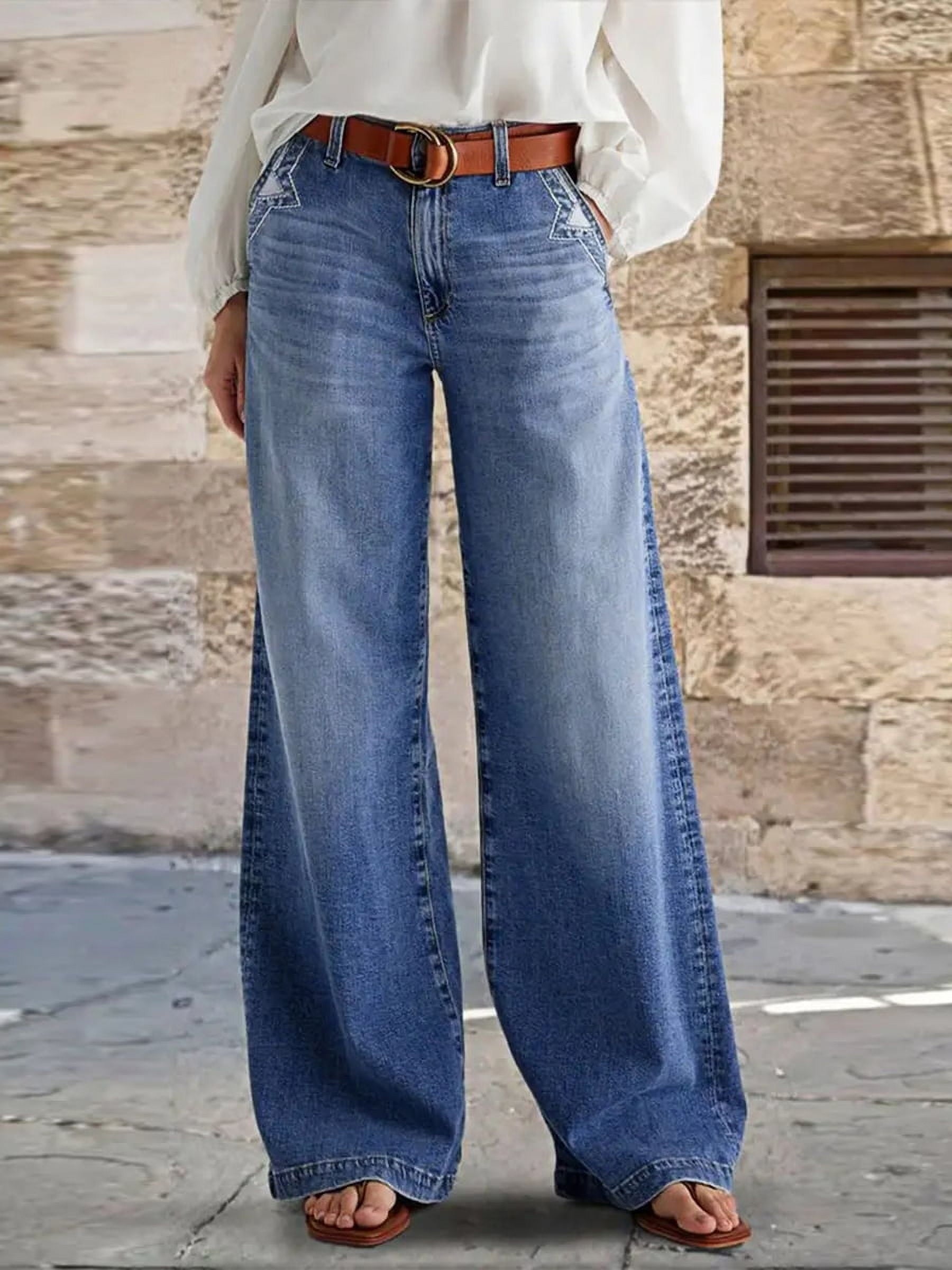 Vaqueros de corte ancho con lavado vintage