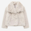 Chaqueta de pelo sintético elegante