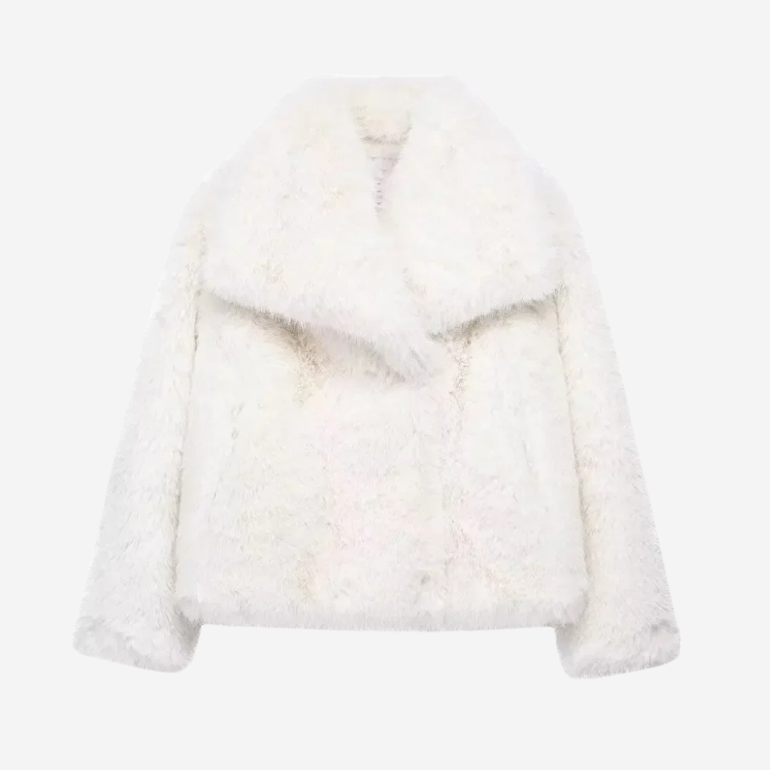 Chaqueta de pelo sintético elegante