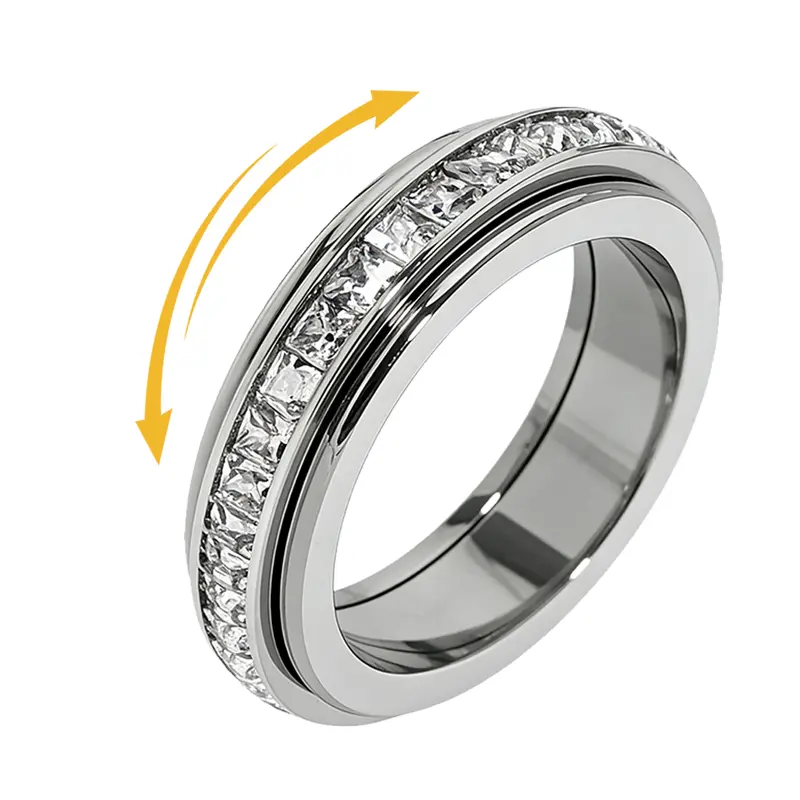 SPINORE | ANILLO FIDGET GIRATORIO DE ACERO TITANIO