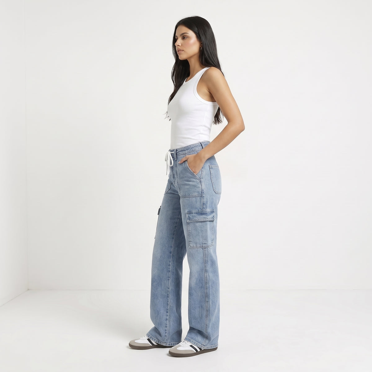 CARGOLINE | JEAN CARGO DE PIERNA ANCHA