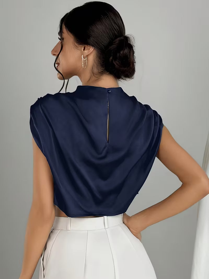 DRAPESOIE | BLUSA DE SATEN DRAPEADA