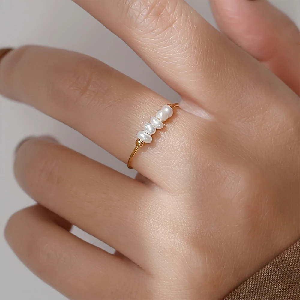 MARGUERITELLE | COLLAR Y ANILLO DE PERLAS