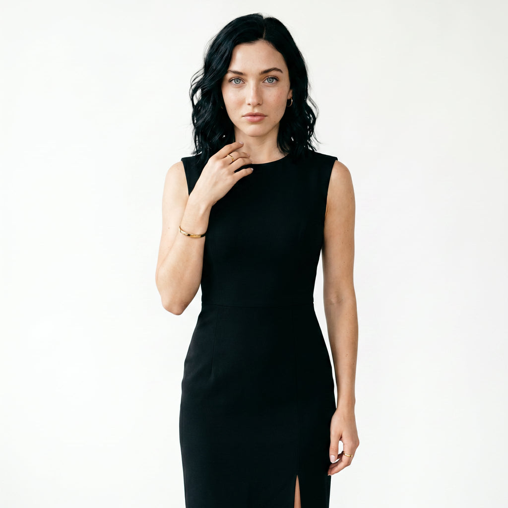 Vestido elegante con abertura