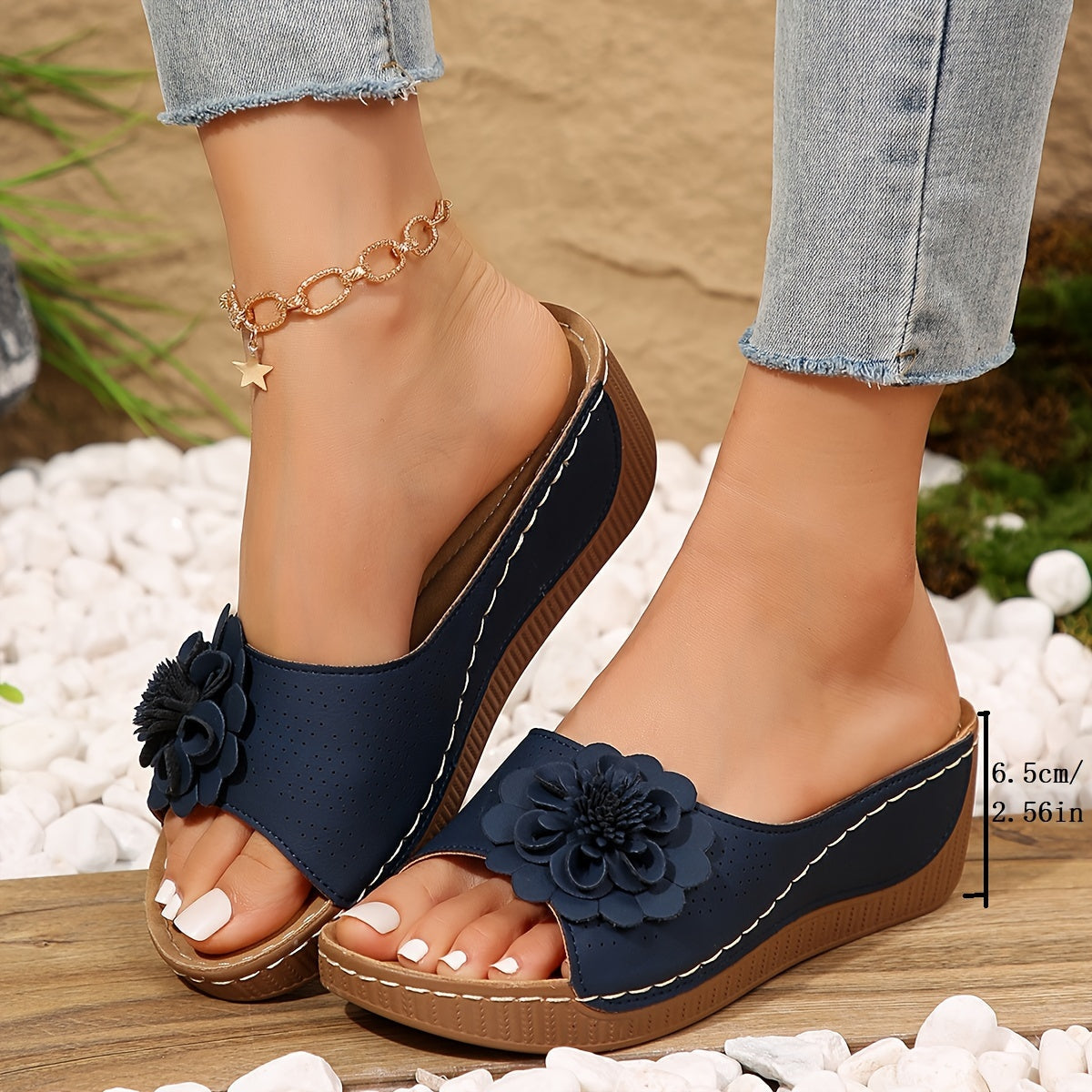 Andalucía | Mules Florales con Cuña Cómoda