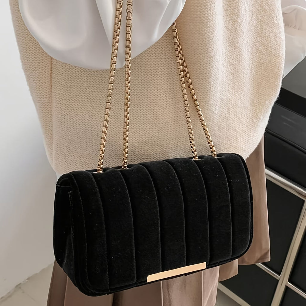 VELOURCHAINE | CLUTCH DE TERCIOPELO CON CADENA