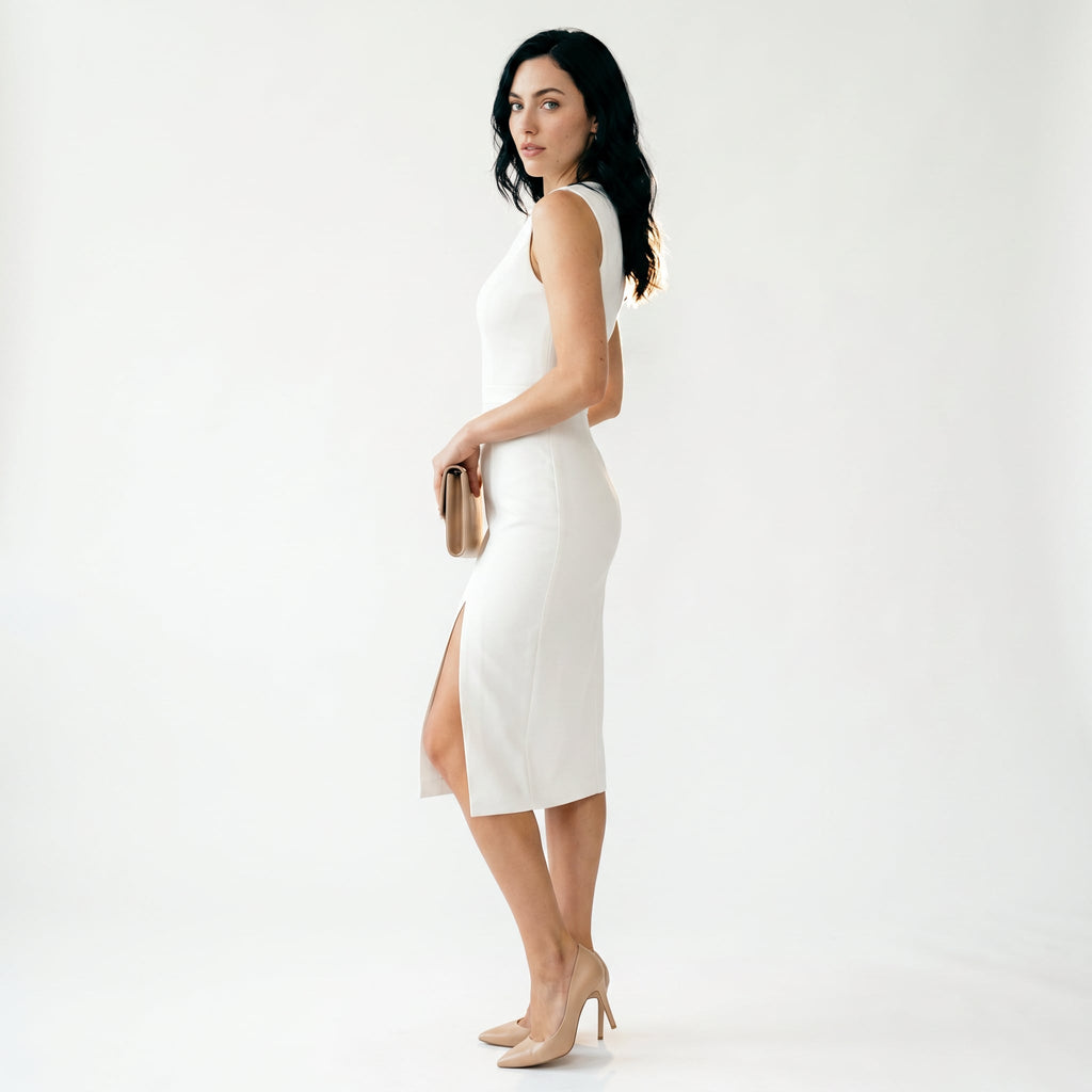 Vestido elegante con abertura