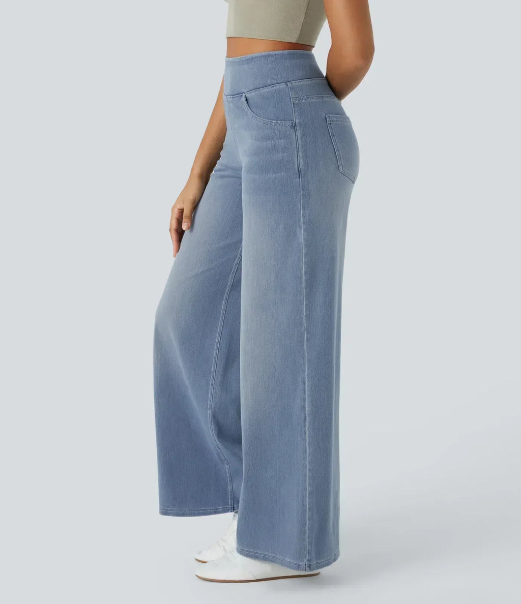 Pantalones cómodos, de cintura alta y elásticos