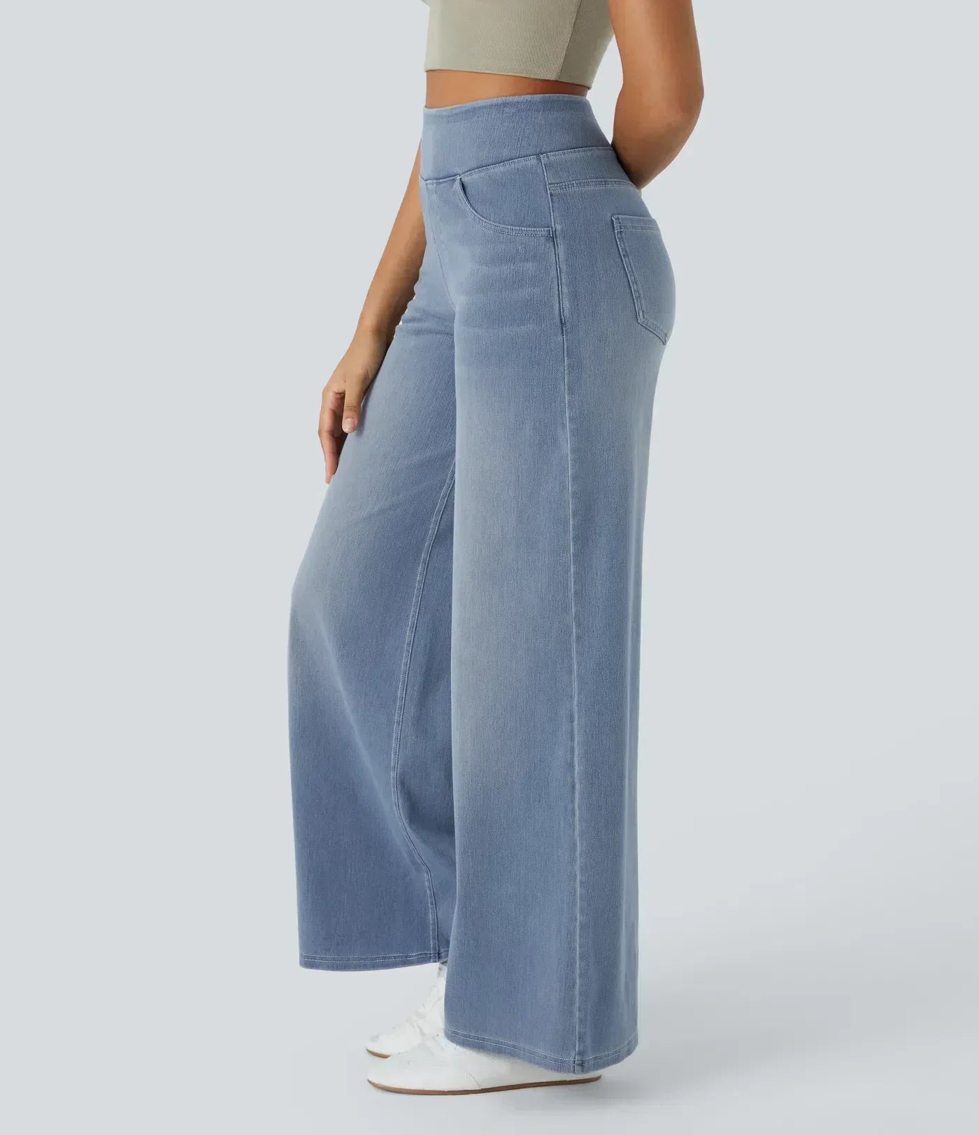 Pantalones cómodos, de cintura alta y elásticos