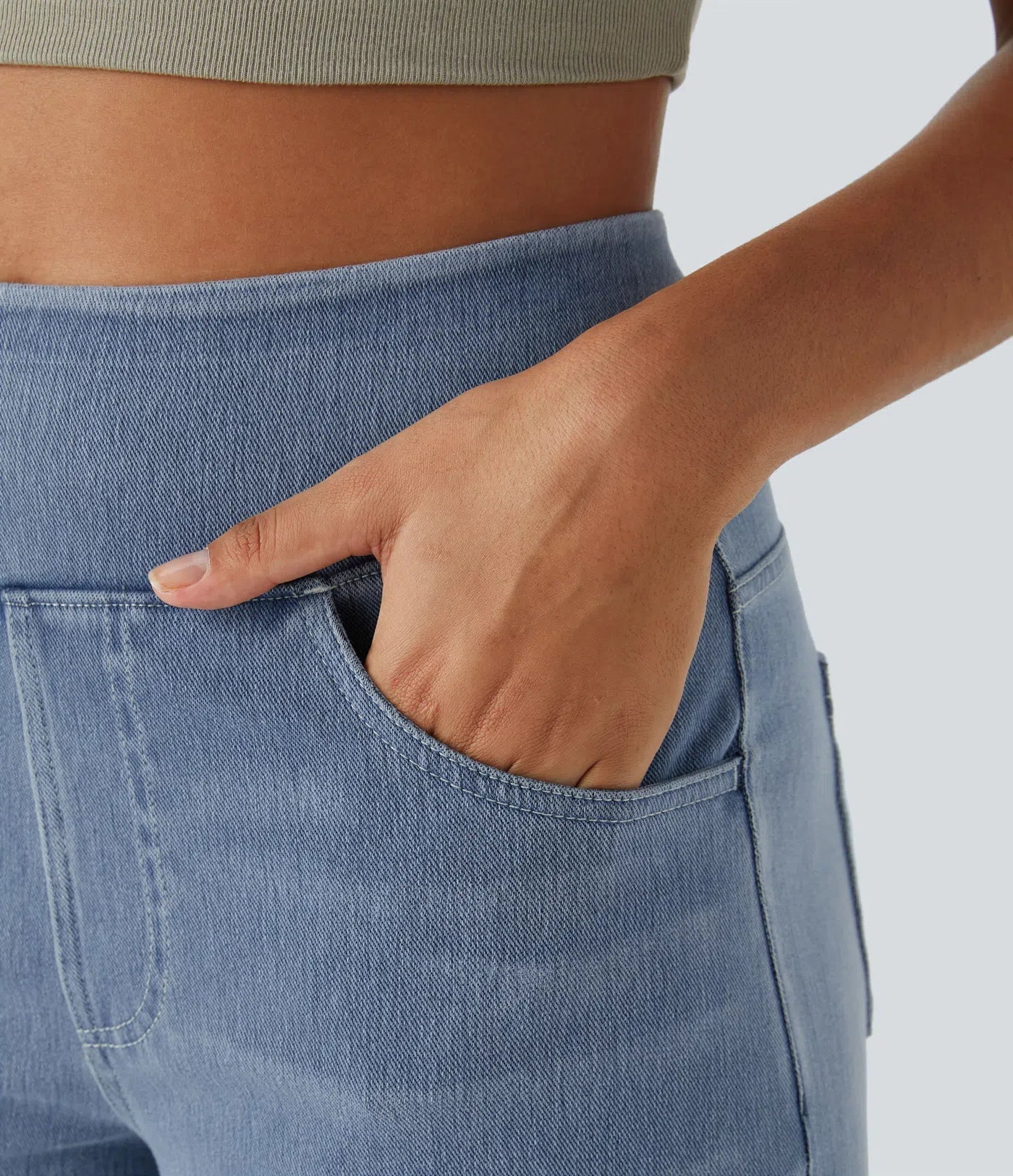 Pantalones cómodos, de cintura alta y elásticos