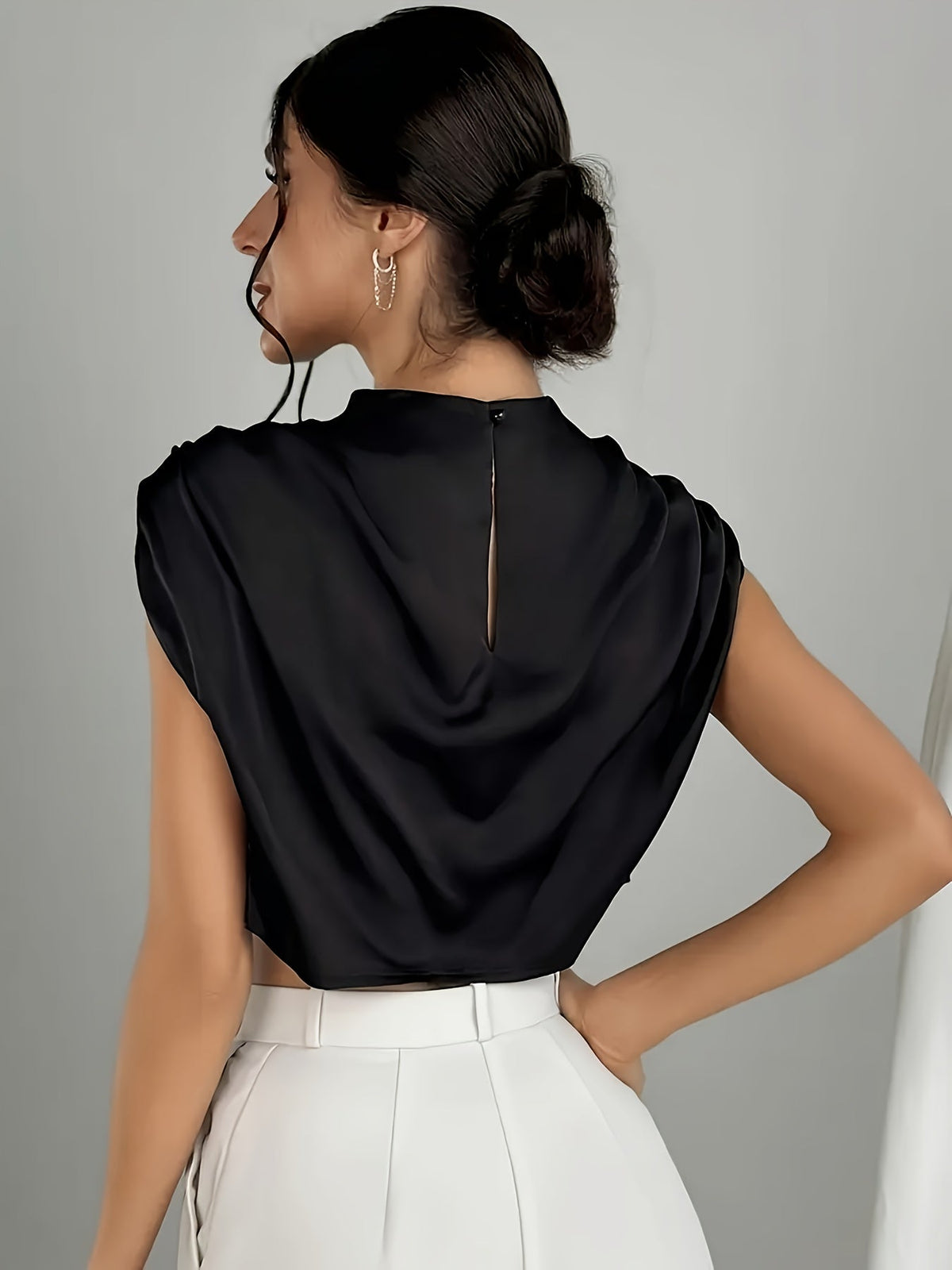 DRAPESOIE | BLUSA DE SATEN DRAPEADA