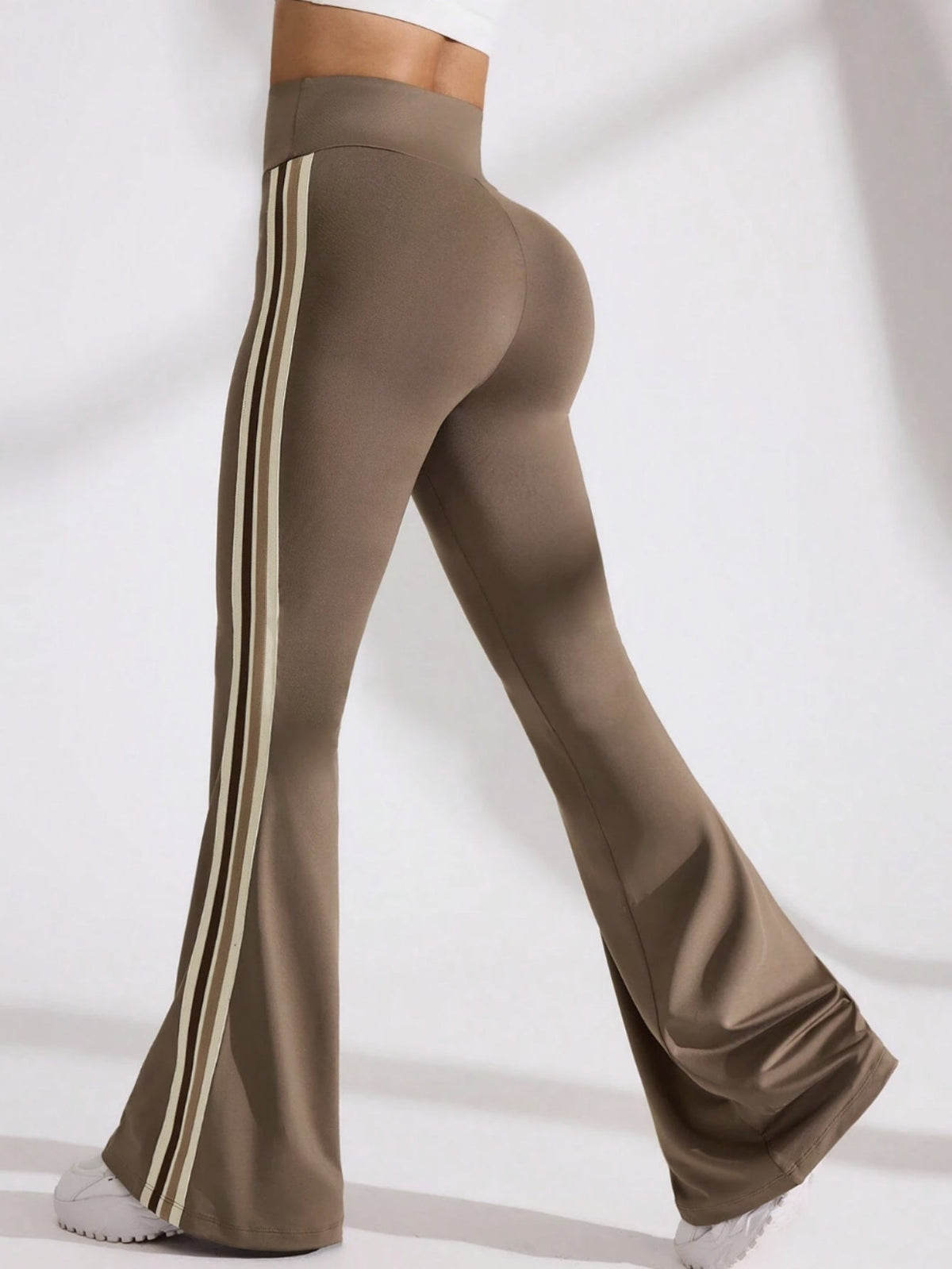 FLEXIRAYE | PANTALON ACAMPANADO DE YOGA A RAYAS