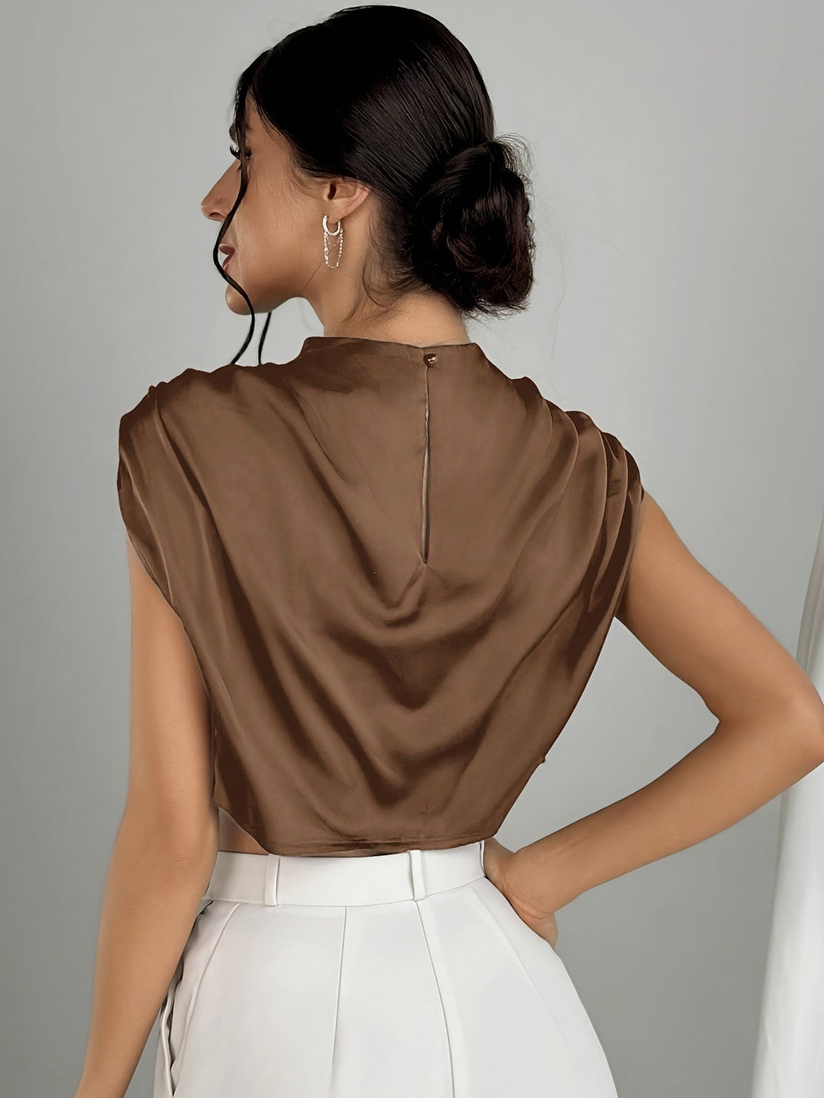 DRAPESOIE | BLUSA DE SATEN DRAPEADA