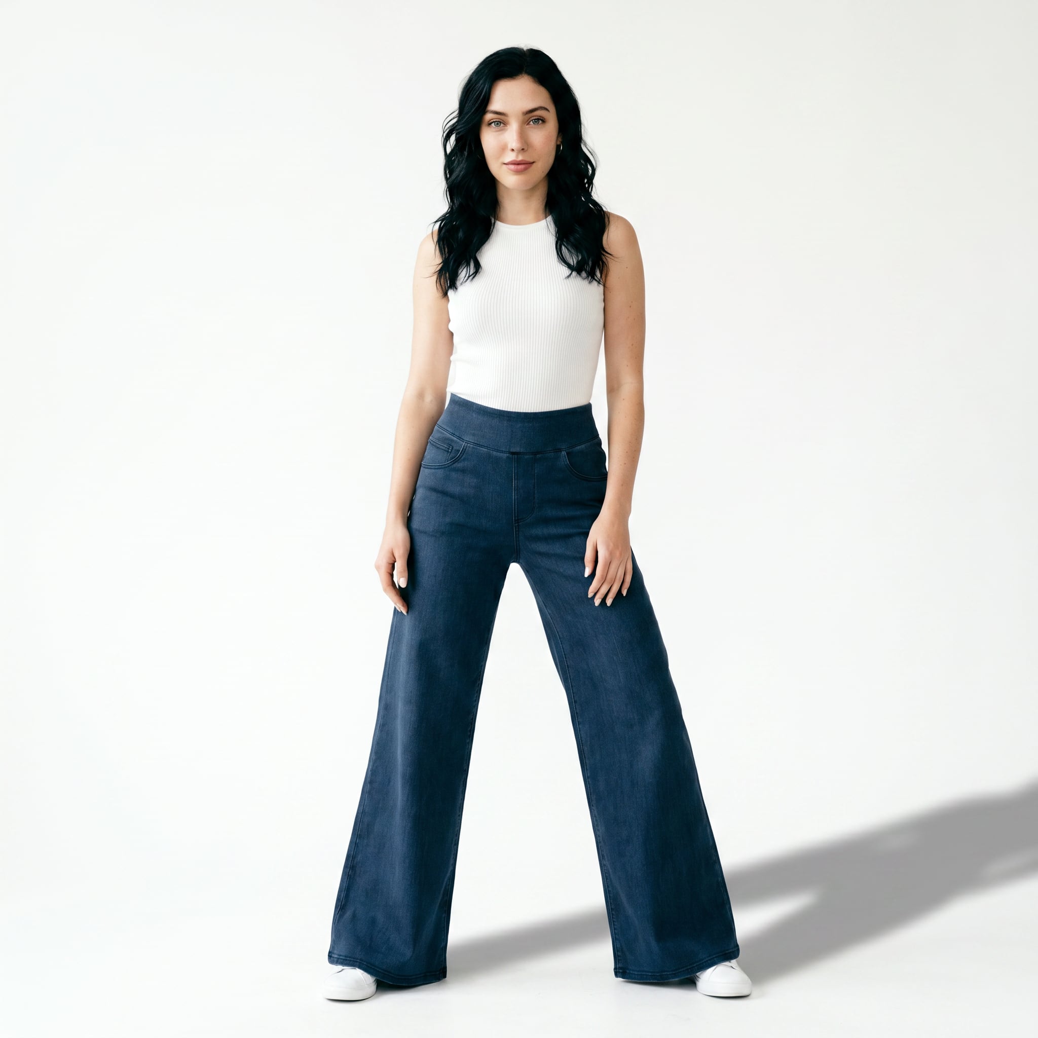 Pantalones cómodos, de cintura alta y elásticos