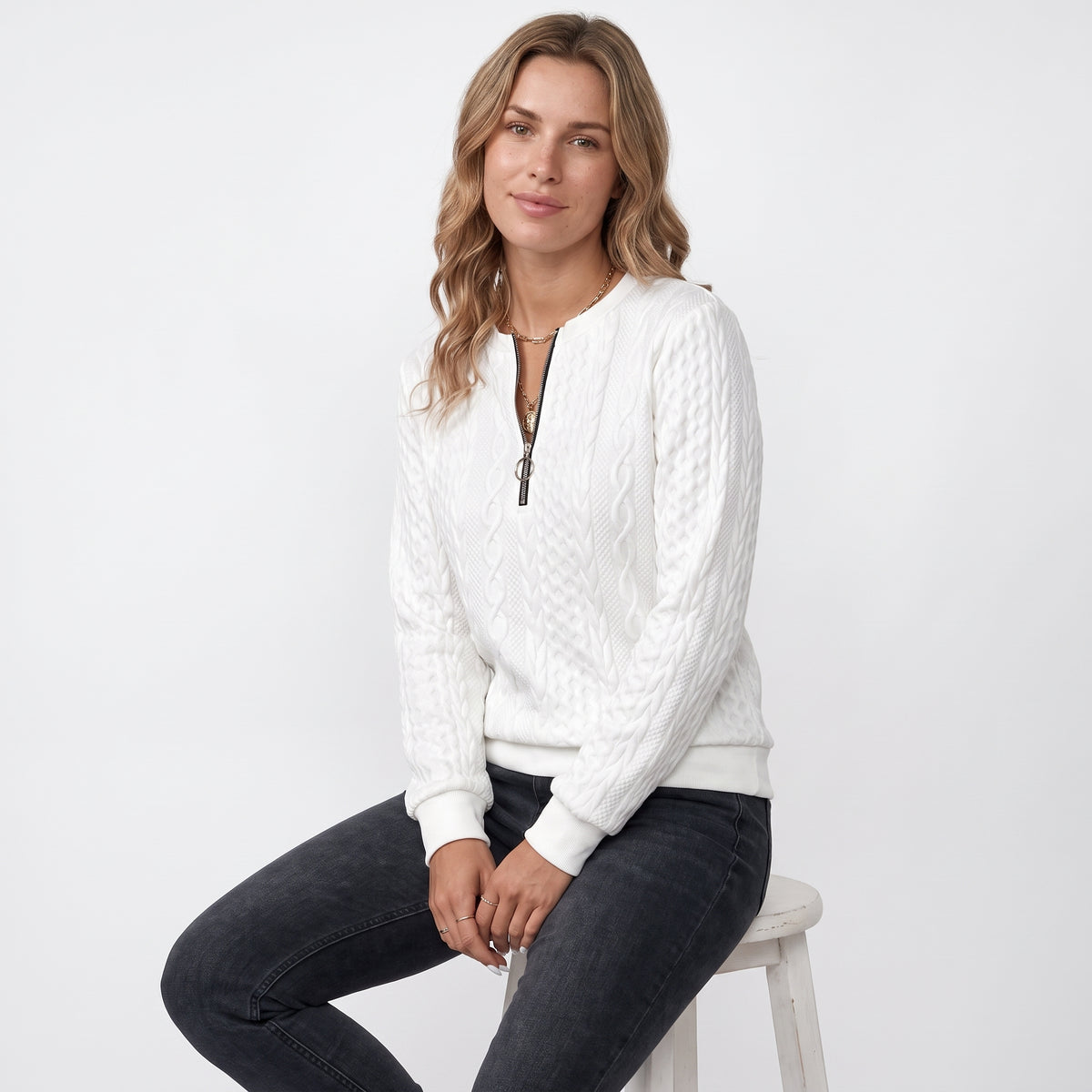 CORENTINE | JERSEY DE PUNTO CON CREMALLERA SUAVE