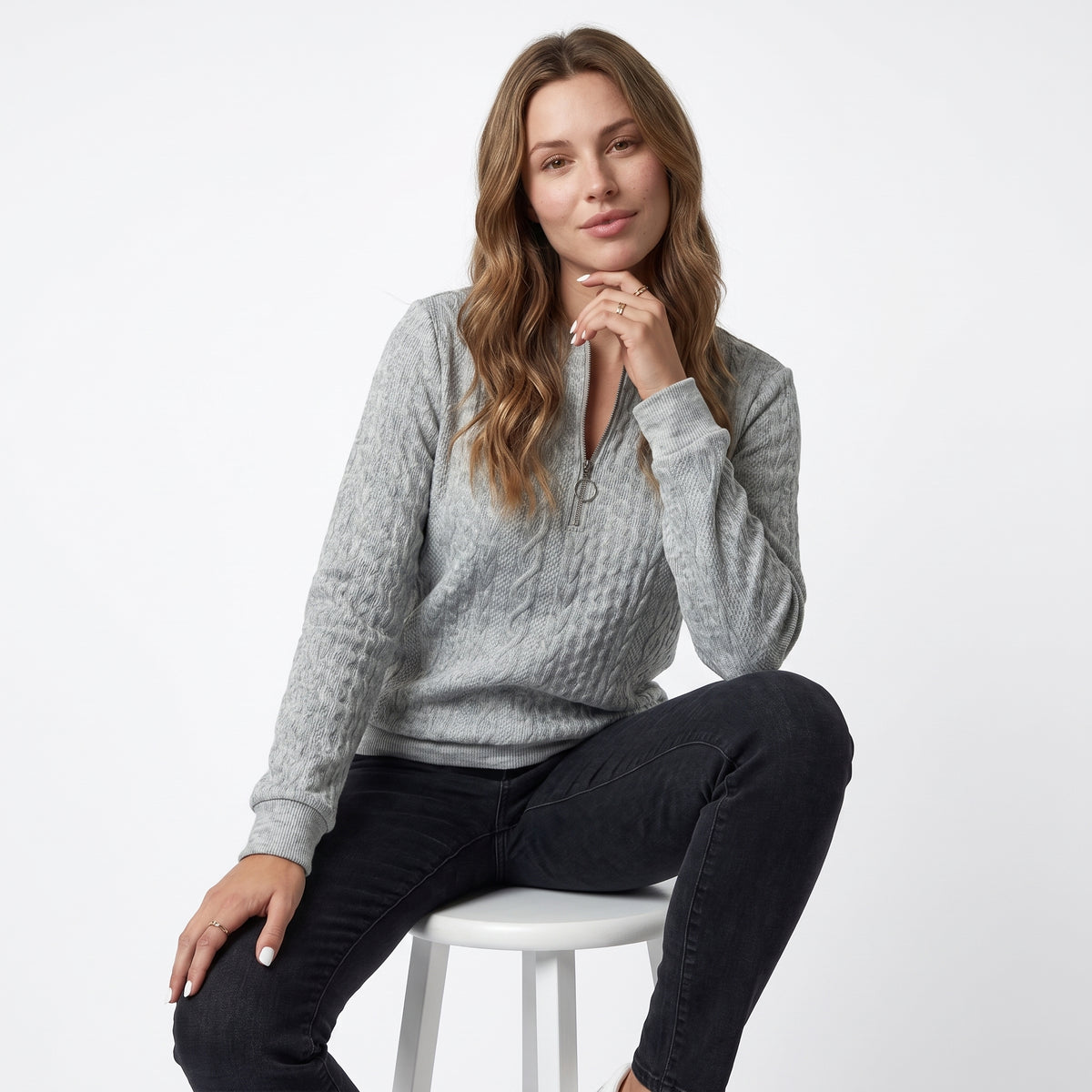 CORENTINE | JERSEY DE PUNTO CON CREMALLERA SUAVE