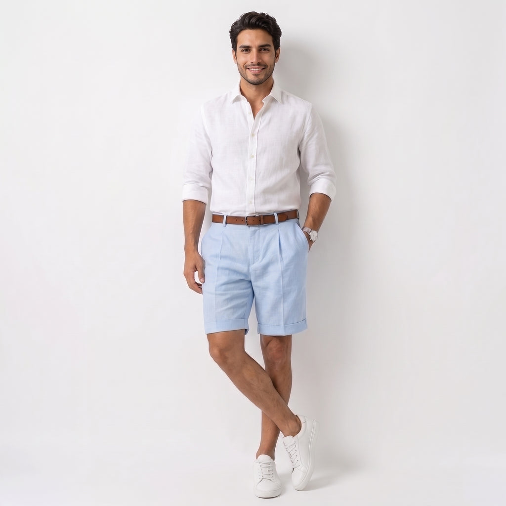LESSARD | BERMUDAS ELEGANTES DE ALGODÓN TRANSPIRABLE