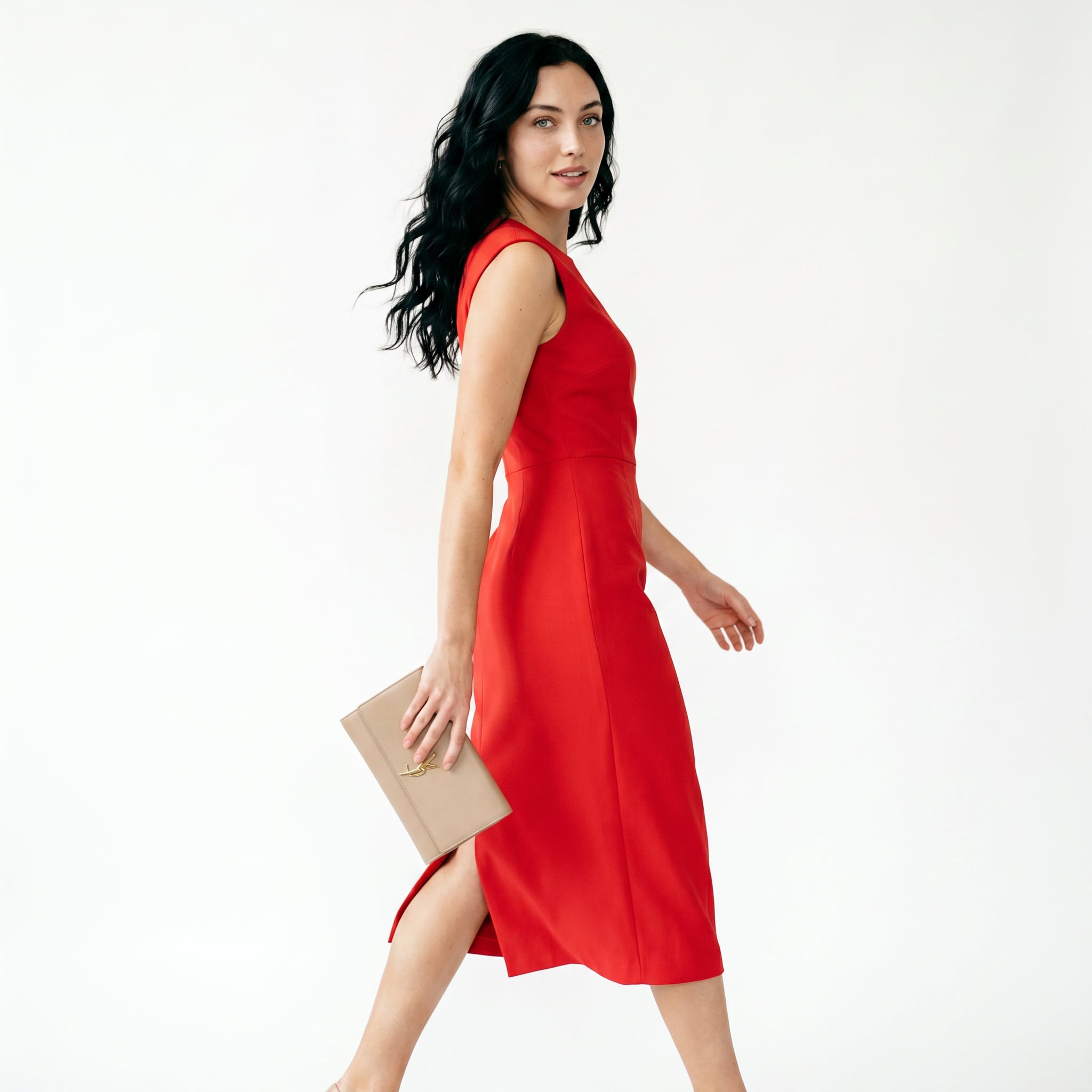 Vestido elegante con abertura