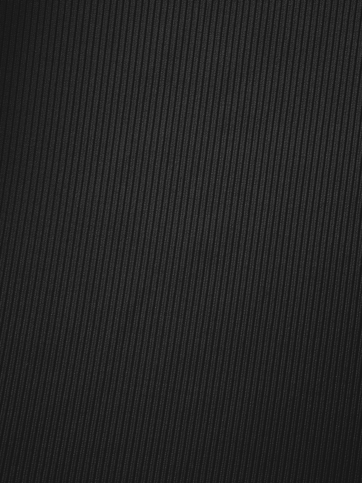 Set Tankini Negro Acanalado de Dos Piezas Falso