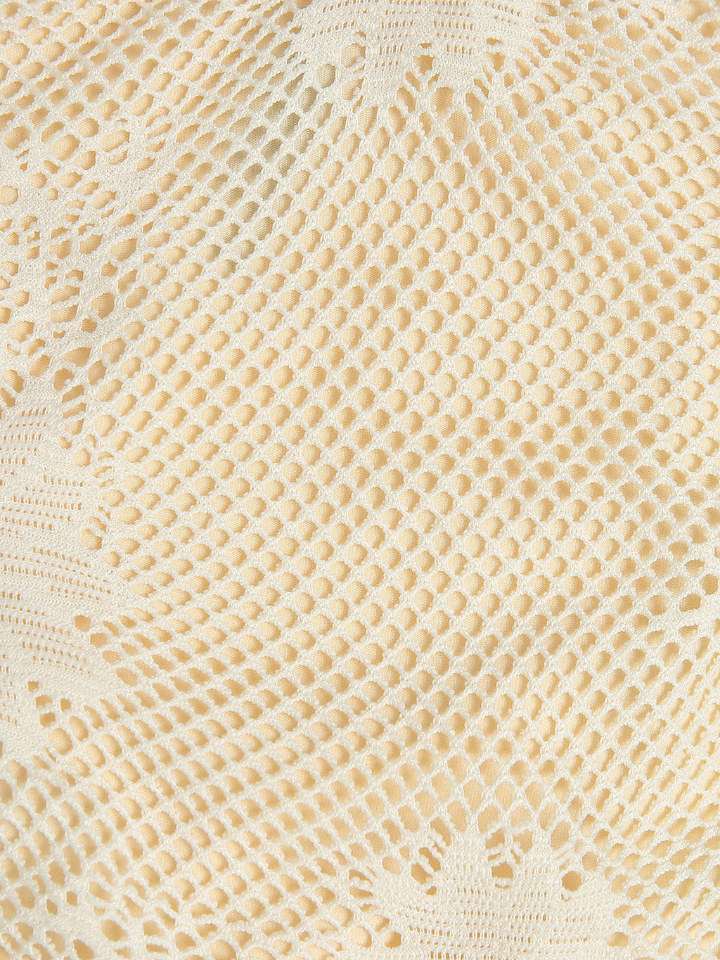 Set Tankini de Malla Beige con Dobladillo Asimétrico