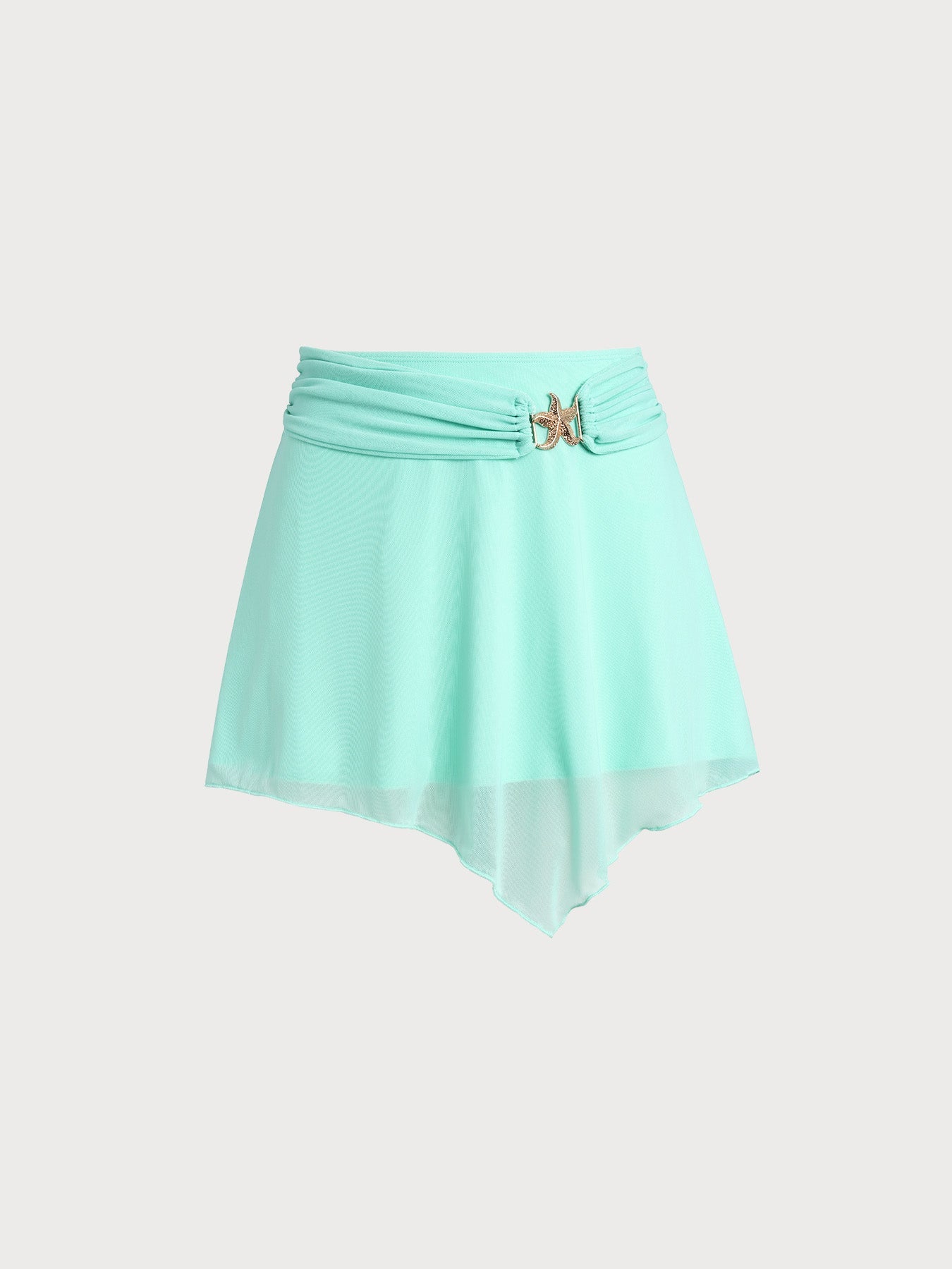 Falda de Malla Verde con Estrellas Decorativas