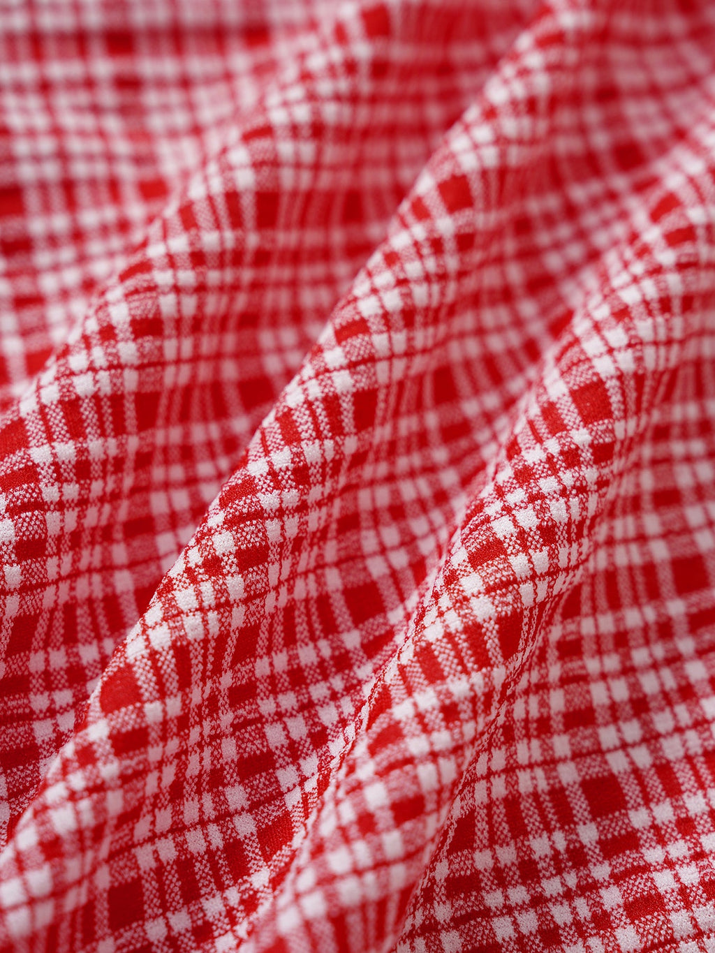 Set Bikini de Tres Piezas a Cuadros Rojo