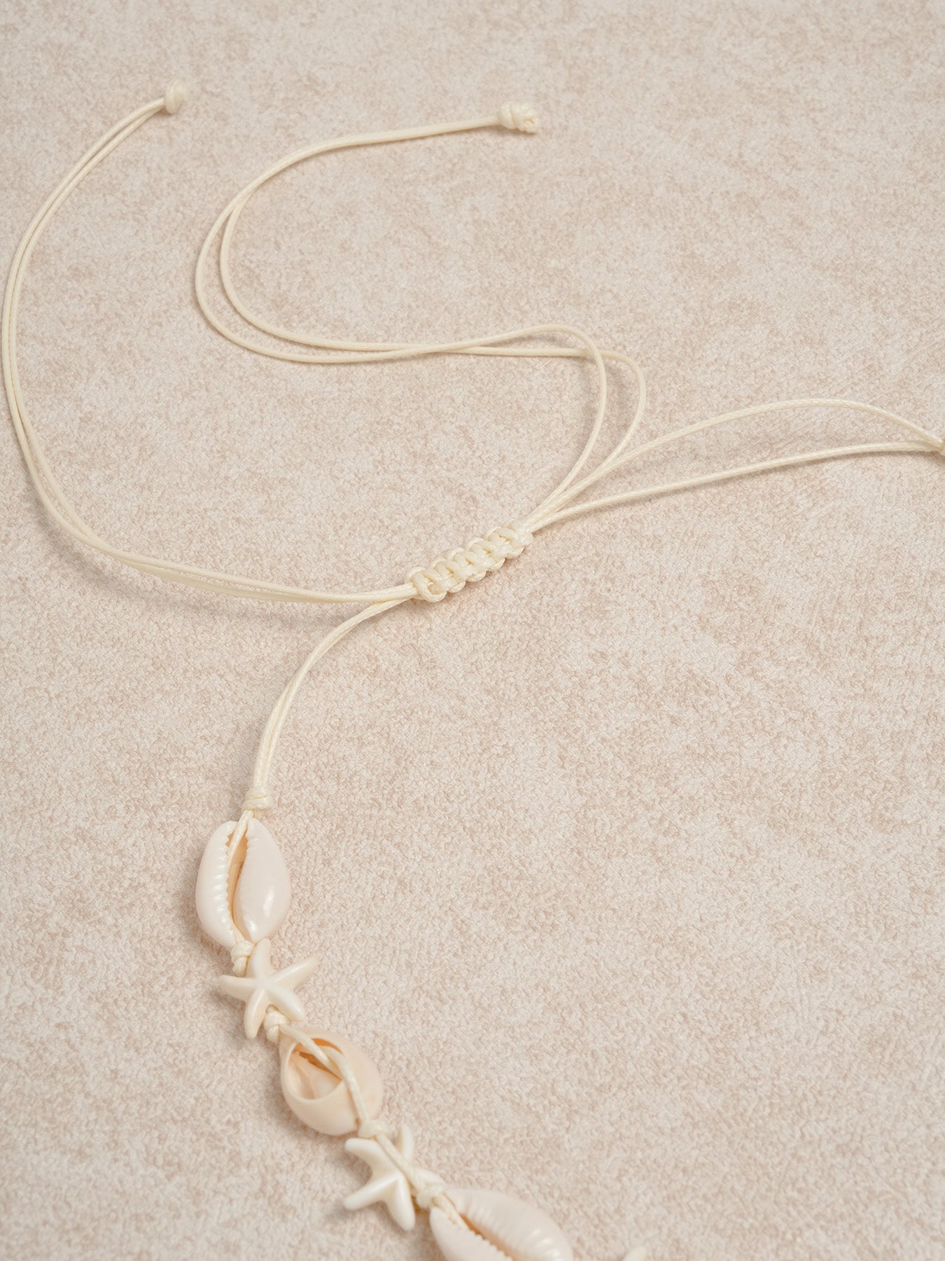 Collar de Conchas Marinas Blancas para Vacaciones en la Playa