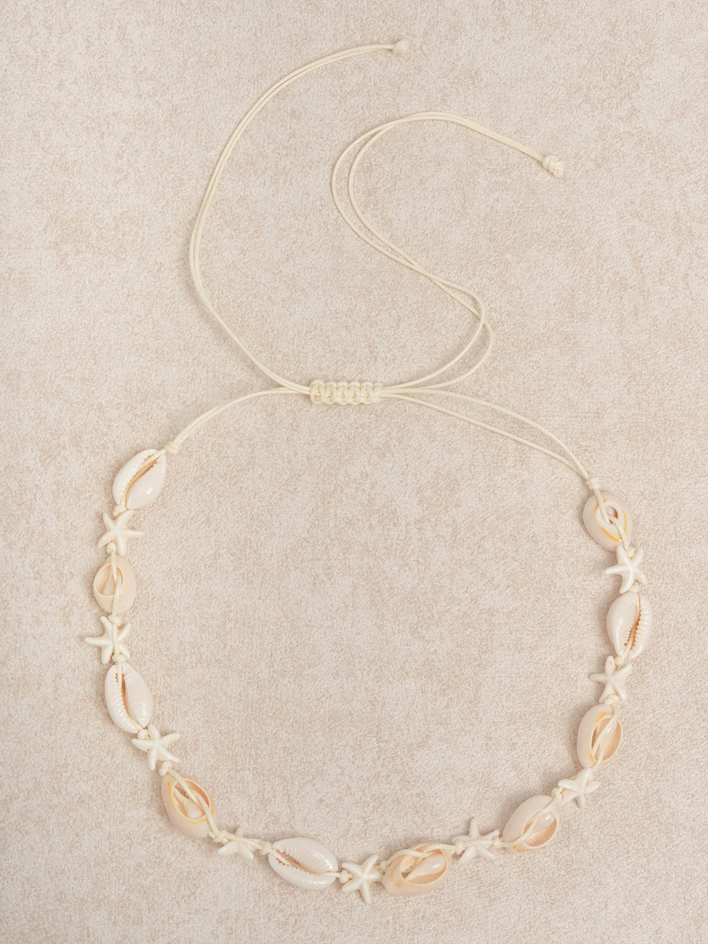 Collar de Conchas Marinas Blancas para Vacaciones en la Playa
