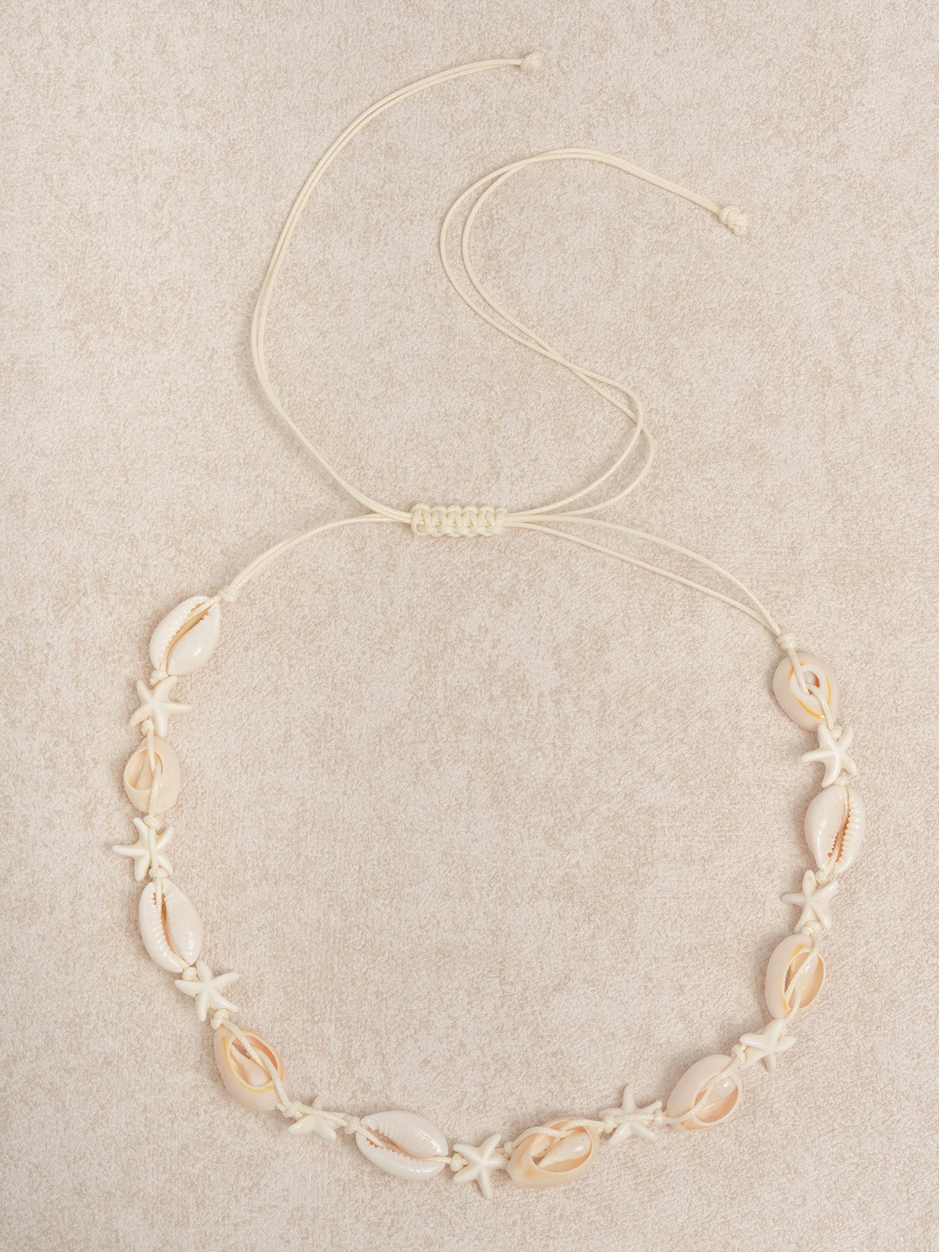 Collar de Conchas Marinas Blancas para Vacaciones en la Playa